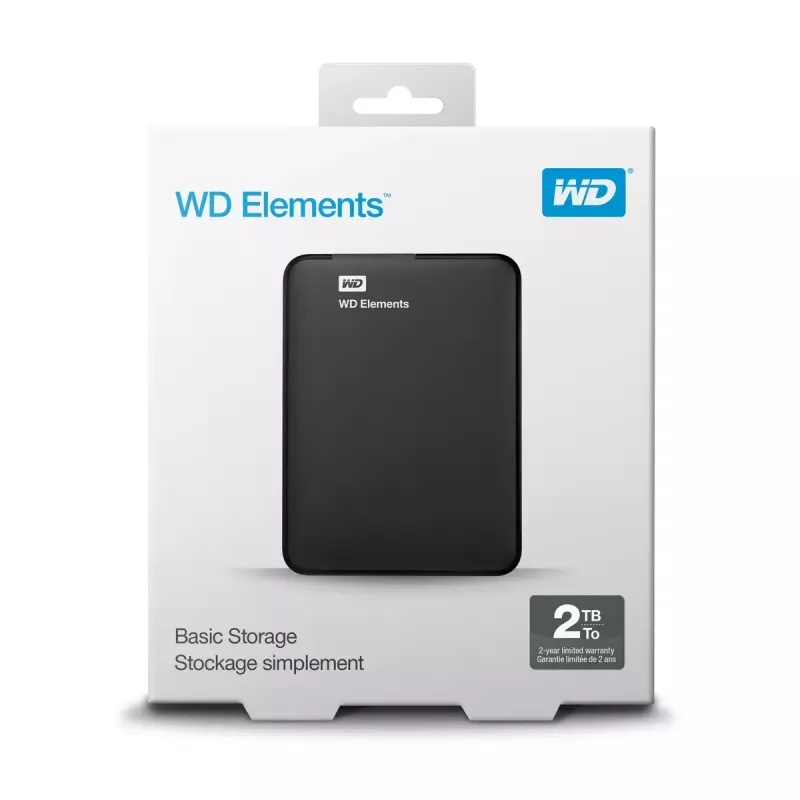 Externe harde schijf Western Digital WD Elements 2 TB 2,5 inch USB 3.2 zwart