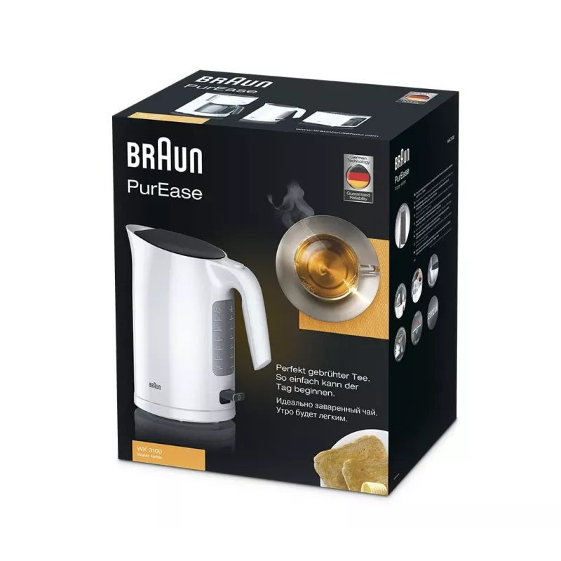 Braun PurEase WK 3100 WH waterkoker 1,7 L 2200 W wit