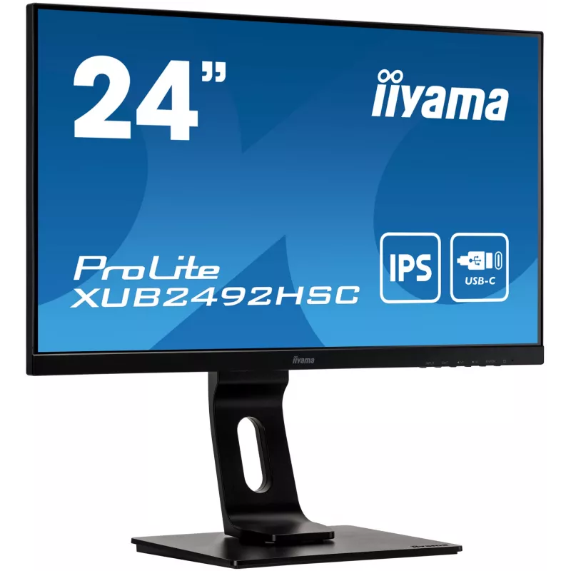 iiyama ProLite XUB2492HSC-B1 LED-monitor 61 cm (24 inch), IPS, Pivot, USB-C