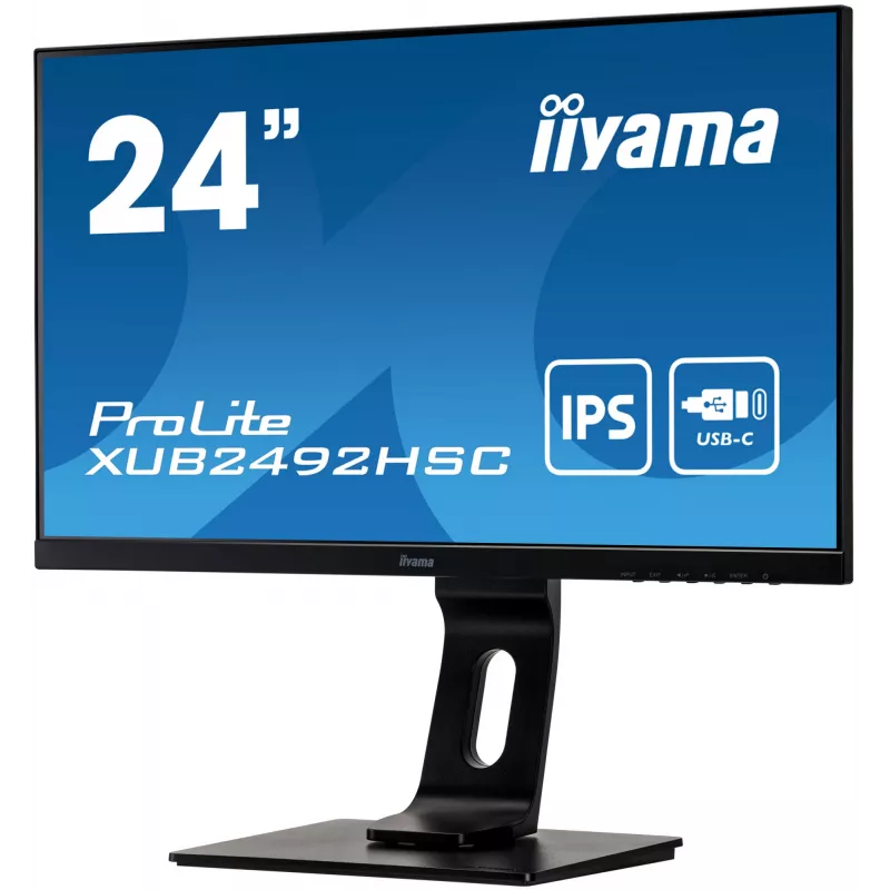 iiyama ProLite XUB2492HSC-B1 LED-monitor 61 cm (24 inch), IPS, Pivot, USB-C