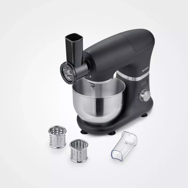 Severin ZB 5592 groentesnijder-opzetstuk voor keukenmachine, 3 roestvrijstalen trommels