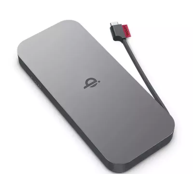 Lenovo GO Lithium-Polymeer (LiPo) 10000 mAh Draadloos opladen Grijs