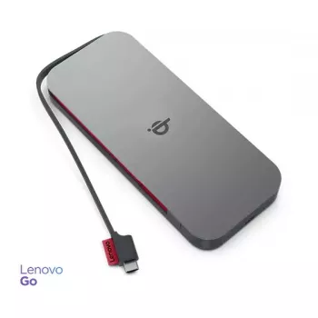 Lenovo GO Lithium-Polymeer (LiPo) 10000 mAh Draadloos opladen Grijs