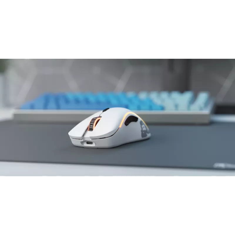 Glorious Gaming Glorious Model D Wireless - matwit, rechtshandig, RF draadloos, 19000 DPI, wit
