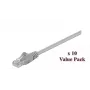 Microconnect V-UTP505VP Cat5e U/UTP netwerk patchkabel, 5 m, grijs, 10-pack
