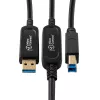 Microconnect MC-USB3.0AB20OP USB-kabel USB 3.2 Gen 2 (3.1 Gen 2) 20 m USB A USB B zwart