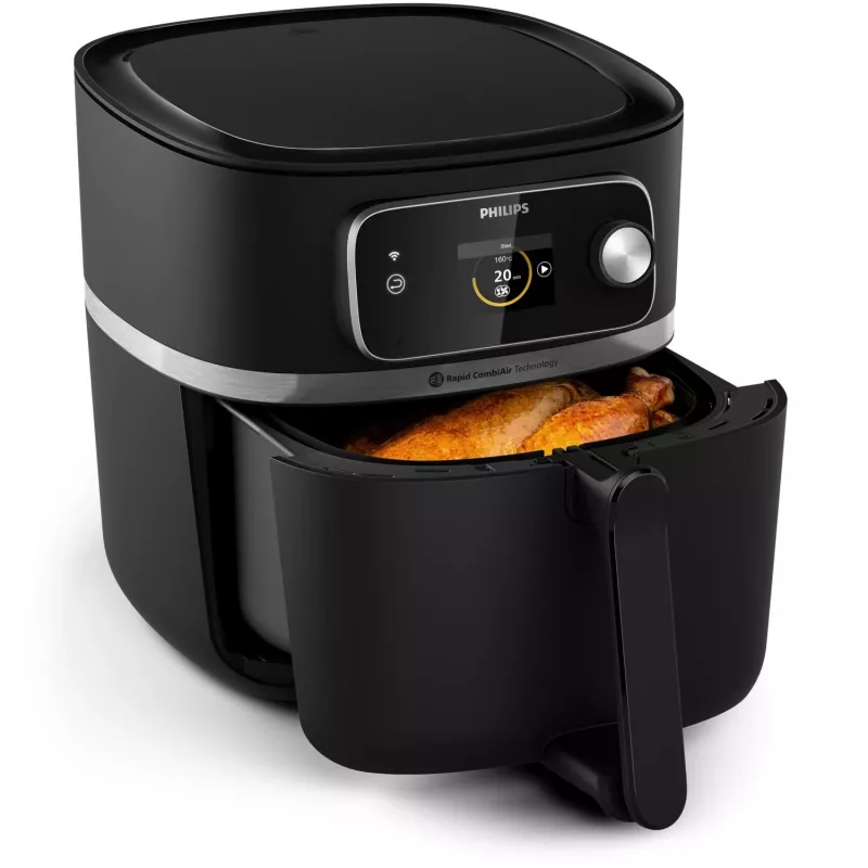 Heteluchtfriteuse Philips 7000-serie HD9880/90 8,3 l 2200 W zwart roestvrijstaal