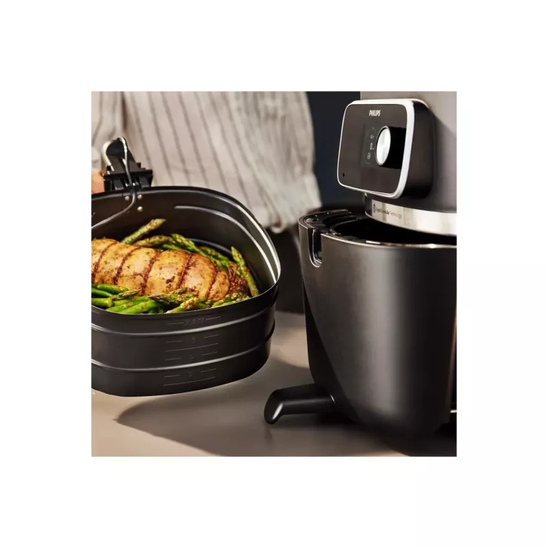 Heteluchtfriteuse Philips 7000-serie HD9880/90 8,3 l 2200 W zwart roestvrijstaal