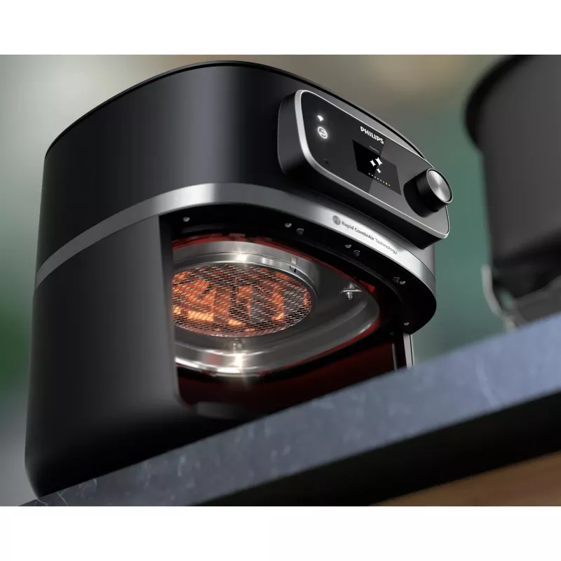 Heteluchtfriteuse Philips 7000-serie HD9880/90 8,3 l 2200 W zwart roestvrijstaal