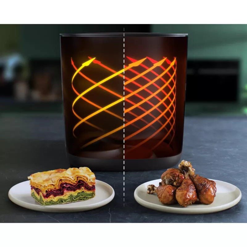 Heteluchtfriteuse Philips 7000-serie HD9880/90 8,3 l 2200 W zwart roestvrijstaal