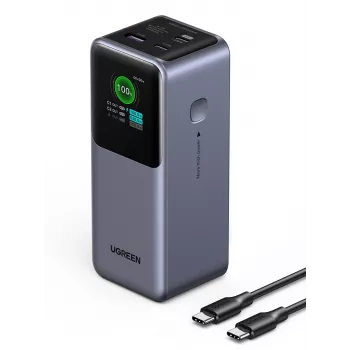 Ugreen 20000mAh 130W snelladen powerbank lithium grijs