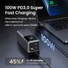 Ugreen 20000mAh 130W snelladen powerbank lithium grijs