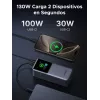 Ugreen 20000mAh 130W snelladen powerbank lithium grijs