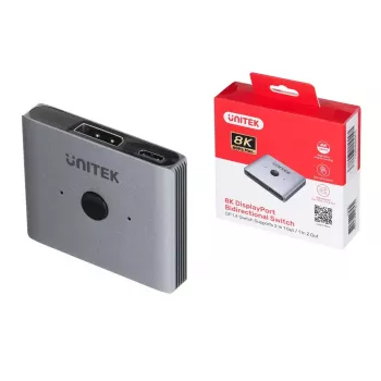 Unitek bidirectionele switch DP 1.4 8K 2-in-1 (MPN V1609A)