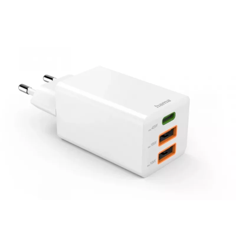 Hama 00201995 oplader voor mobiele apparaten smartphone wit AC snelladen binnen, buiten
