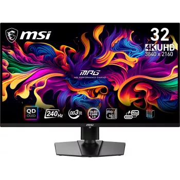 MSI MPG 321URX QD-OLED computermonitor 80 cm (31,5 inch) 3840 x 2160 pixel 4K Ultra HD zwart
