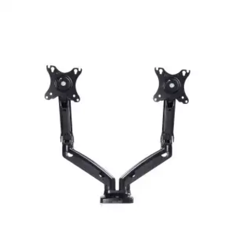 ART L-16GD bureausteun voor 2 monitoren 13-27" (33-68,6 cm), VESA 75x75/100x100, gasveer, max. 6,5 kg per monitor, zwart