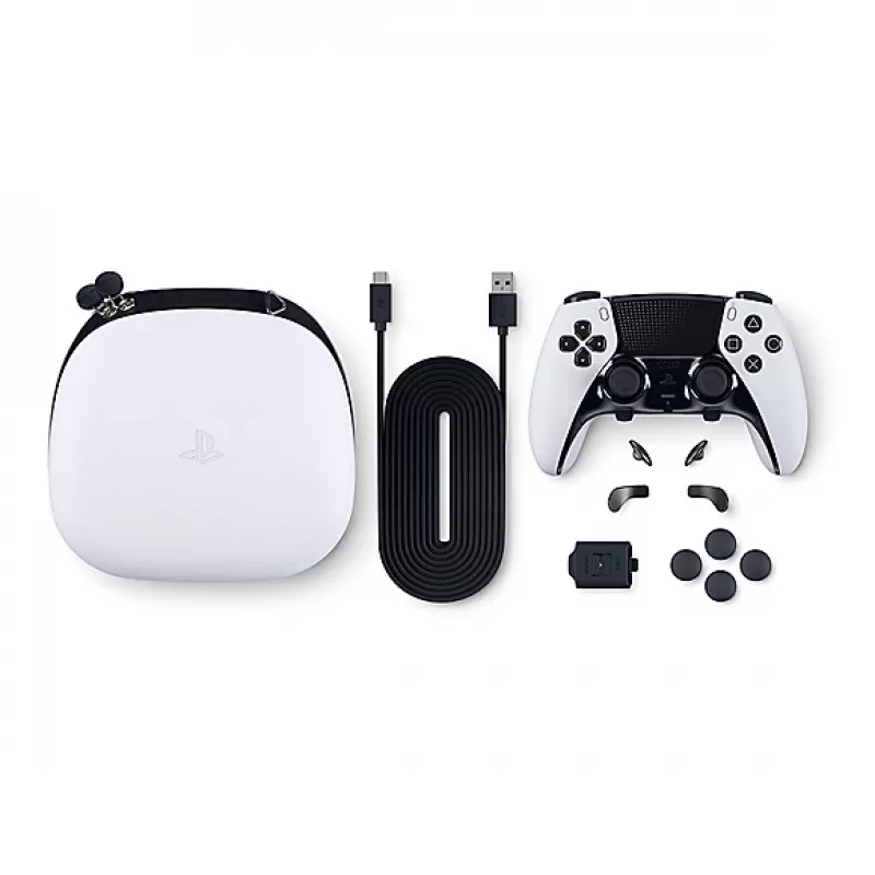 Gamepad Sony DualSense Edge voor PlayStation 5 — bedraad & draadloos (Bluetooth/USB), zwart/wit