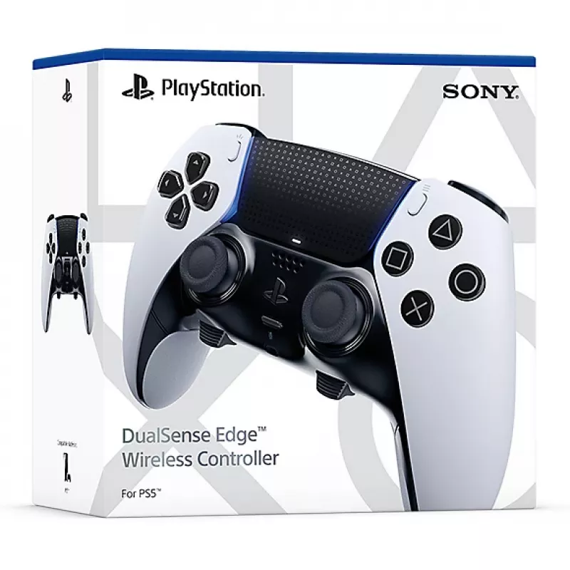Gamepad Sony DualSense Edge voor PlayStation 5 — bedraad & draadloos (Bluetooth/USB), zwart/wit