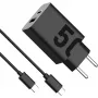 Binnen snellader AC Motorola TurboPower 50W — universeel USB-C, zwart