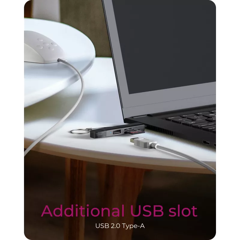 Kaartlezer icybox 61179 – USB 3.2 Gen1 3-in-1, USB Type-C- en Type-A-aansluitingen