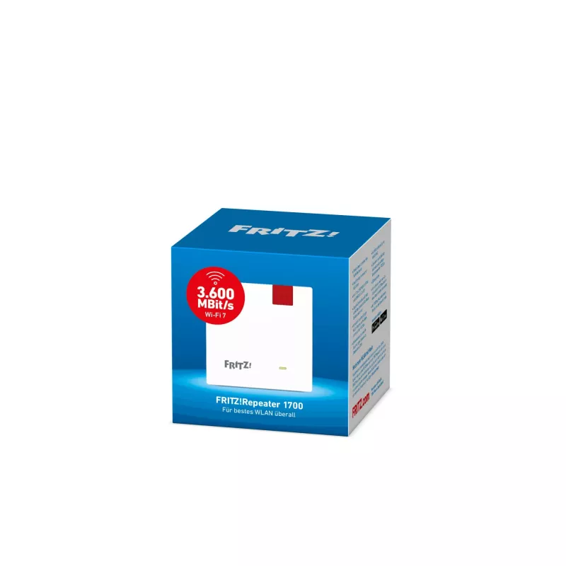 FRITZ! Mesh Set 1700 Wi-Fi 7 mesh-systeem, 2 stuks (2x FRITZ!Repeater 1700), dualband (2,4 GHz / 5 GHz), wit/grijs