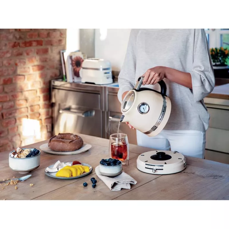 Waterkoker KITCHENAID 1,5 L 2400 W crème, 7 temperatuurinstellingen, roestvrijstalen behuizing