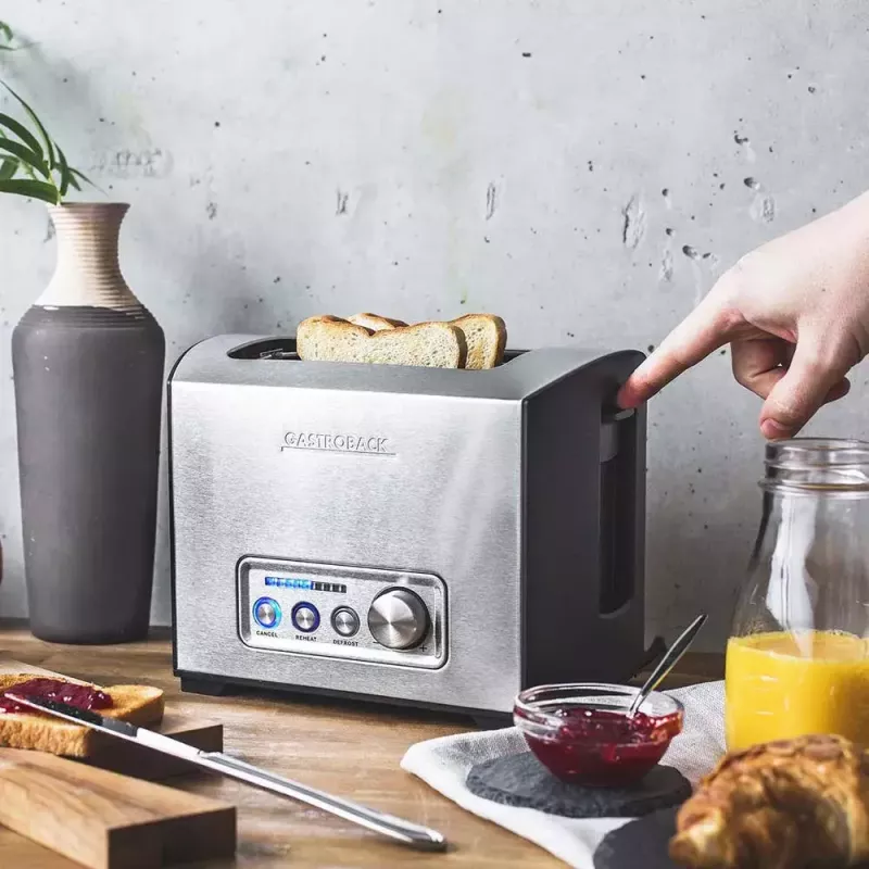 Broodrooster Gastroback Design Pro 2S 2 sneetjes 950 W zwart RVS