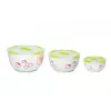 Oursson BS2981RD/GA keramische saladekommenset, groene appel