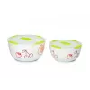Oursson BS4781RC/GA keramische saladekommenset, groene appel