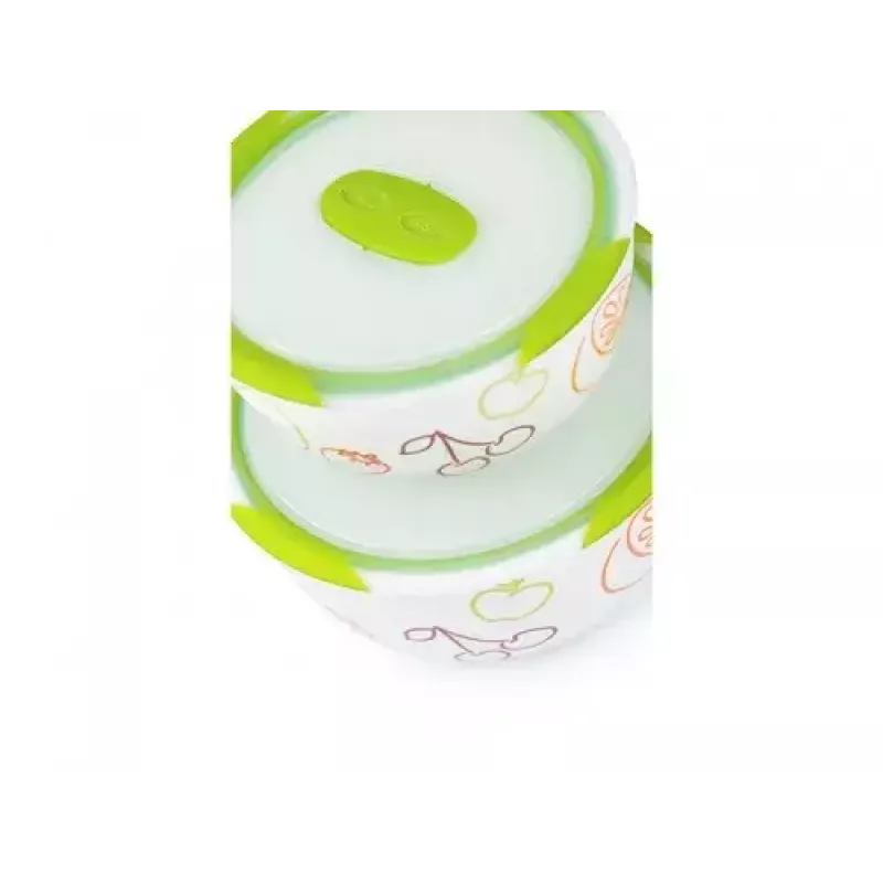 Oursson BS4781RC/GA keramische saladekommenset, groene appel