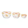 Komset OURSSON BS2981RC/OR 1,7 L rond keramiek oranje wit 3 st.