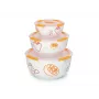 Komset OURSSON BS2981RC/OR 1,7 L rond keramiek oranje wit 3 st.