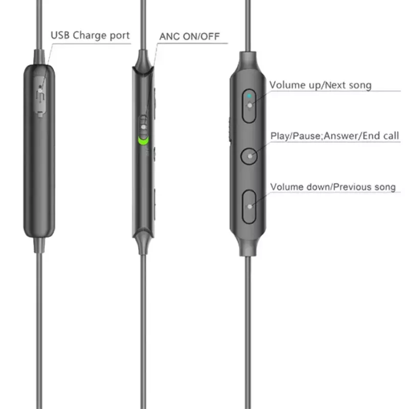Headset Denver BEN-151 draadloos in-ear zwart