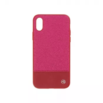 Tellur Glitter II hoesje van kunstleer voor iPhone X/XS, roze