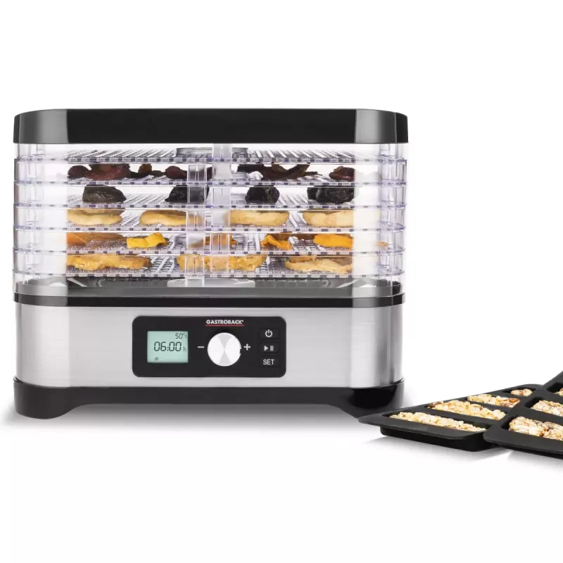Sapcentrifuge Gastroback Design Natural Plus zwart stainless steel