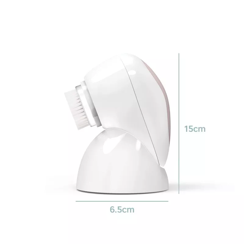 HoMedics FAC-600-EU gezichtsborstel pulsatie roségoud, wit batterij