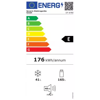 Severin DT 8760 koel-vriescombinatie 206 L