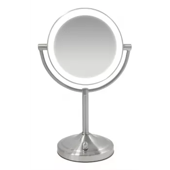 HoMedics MIR-8150-EU cosmeticaspiegel vrijstaand rond roestvrijstaal