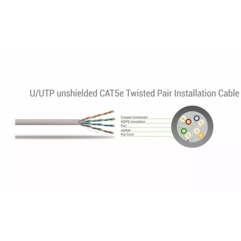 Netwerkkabel SBOX UTP-305 CAT5E RJ45 305 m blauw