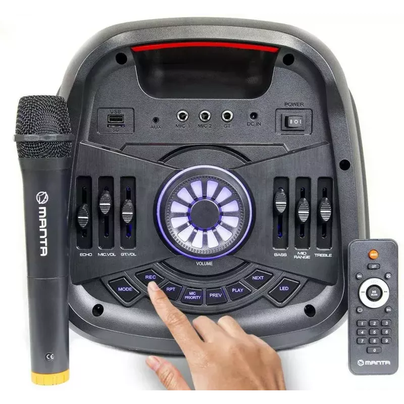 Draagbare Bluetooth-luidspreker MANTA SPK5310 PRO 20W – draadloos, oplaadbaar, TWS-ondersteuning