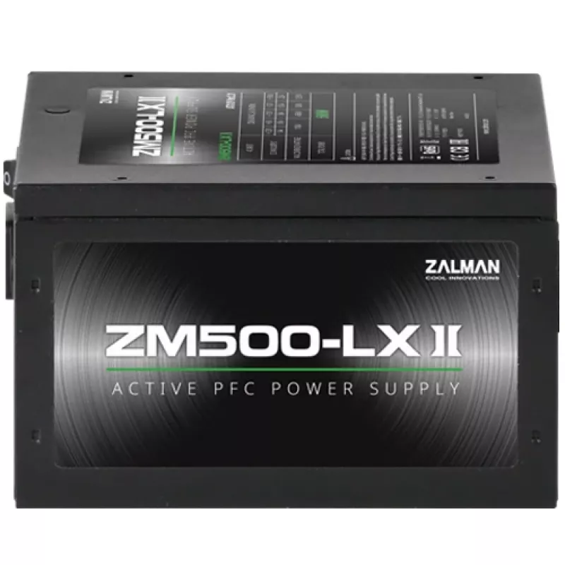 Zalman ZM500-LXII voeding 500 W 20+4-pin ATX ATX zwart