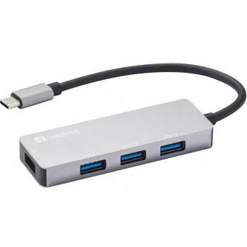 USB-hub Sandberg USB-C-hub 1xUSB3.0+3x2.0 SAVER