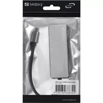 USB-hub Sandberg USB-C-hub 1xUSB3.0+3x2.0 SAVER