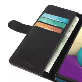 Walletcase Krusell Galaxy A02 16,5 cm zwart 3 vakken voor kaarten