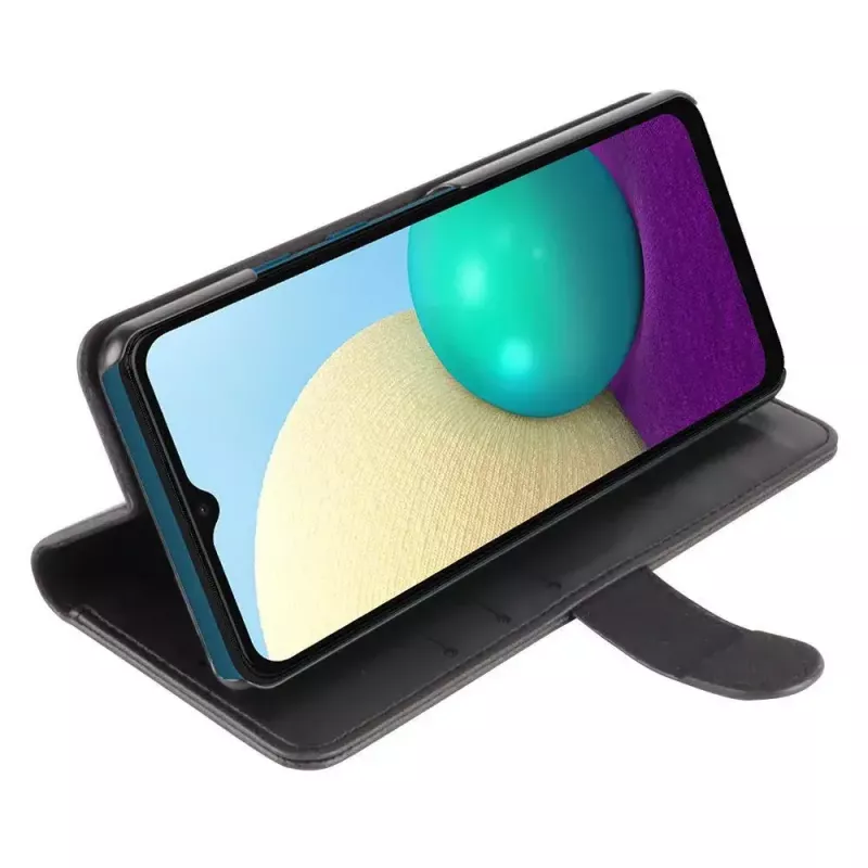Walletcase Krusell Galaxy A02 16,5 cm zwart 3 vakken voor kaarten