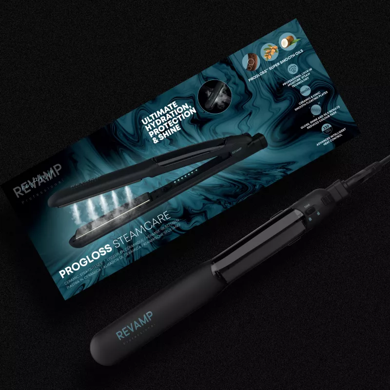 Revamp Progloss Steamcare ST-1600-EU stijltang stoom zwart 3 m
