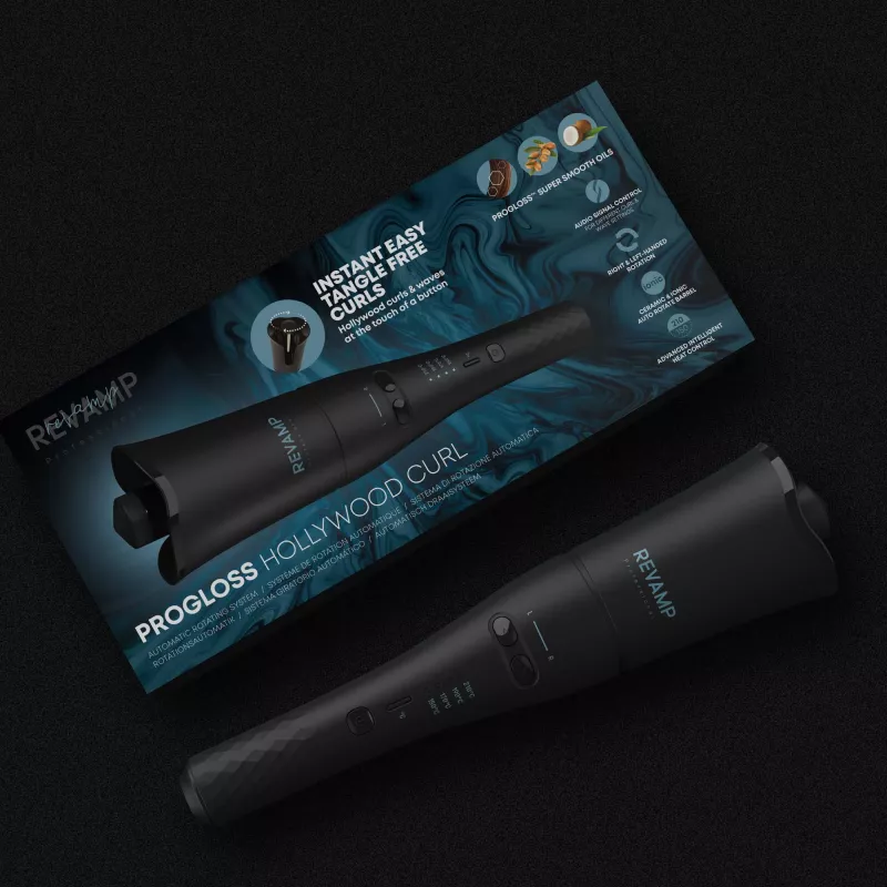 Revamp Progloss Hollywood Curl Automatic krultang Warm zwart 3 m