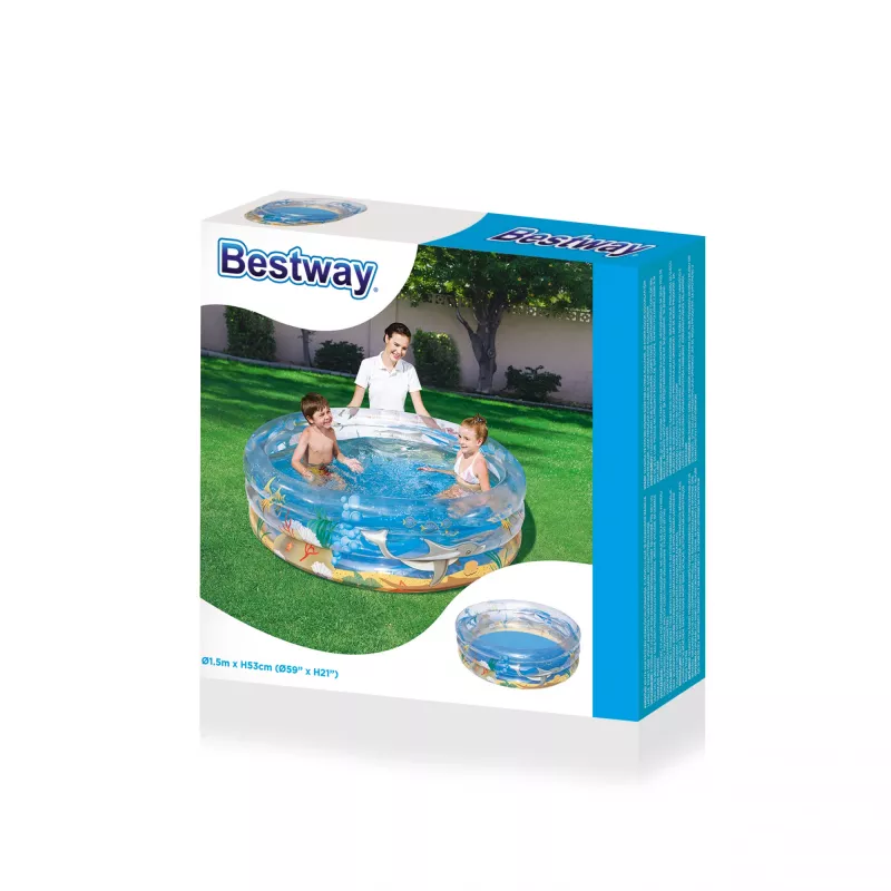 Opblaasbaar zwembad Bestway transparant Seeleben zwembad Φ1,5m x H53cm