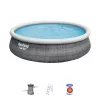 Bestway 57372 opzetzwembad opblaasbaar zwembad rond 12362 L grijs